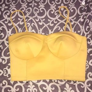 Yellow crop top